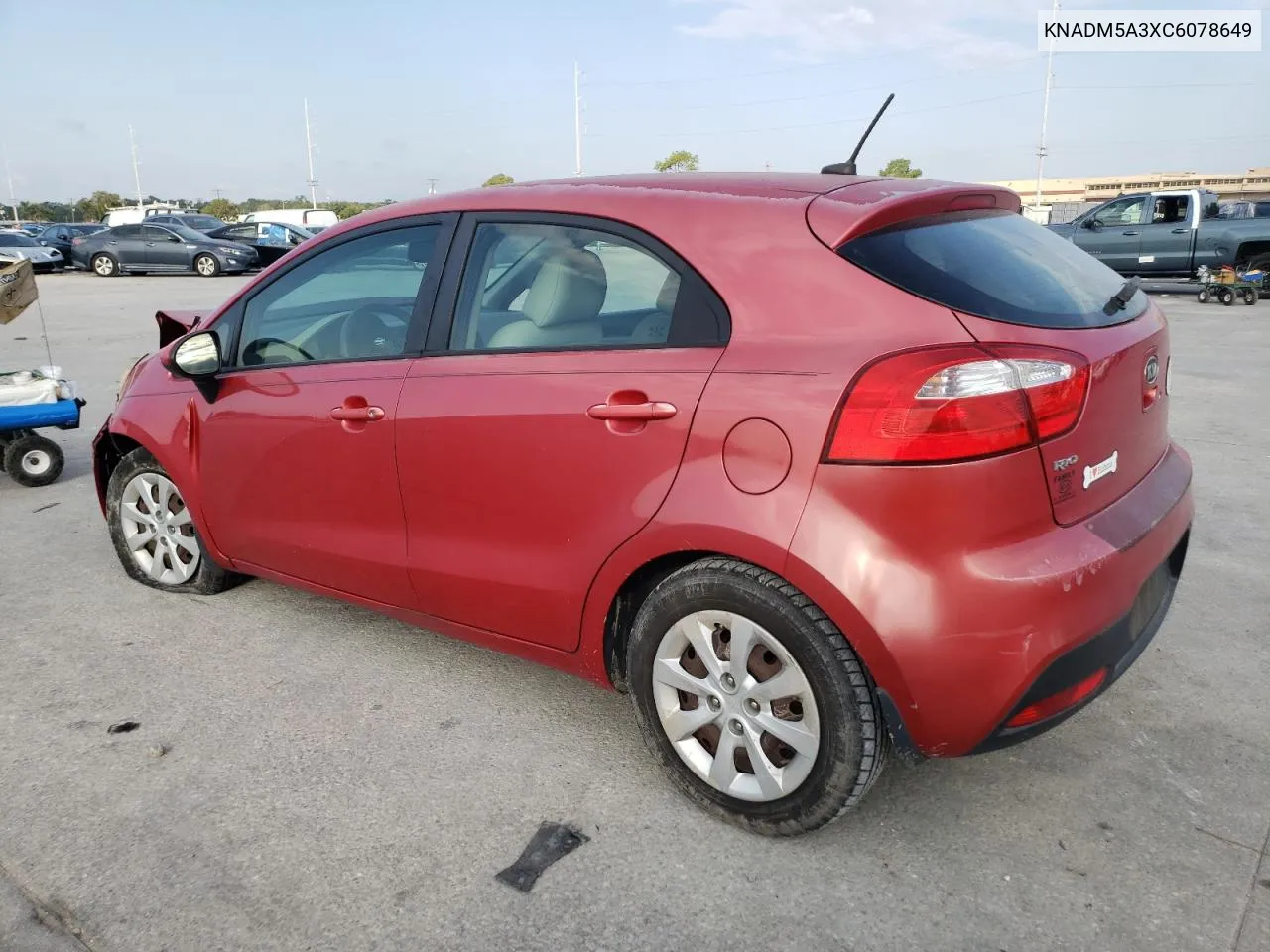 2012 Kia Rio Lx VIN: KNADM5A3XC6078649 Lot: 72245794