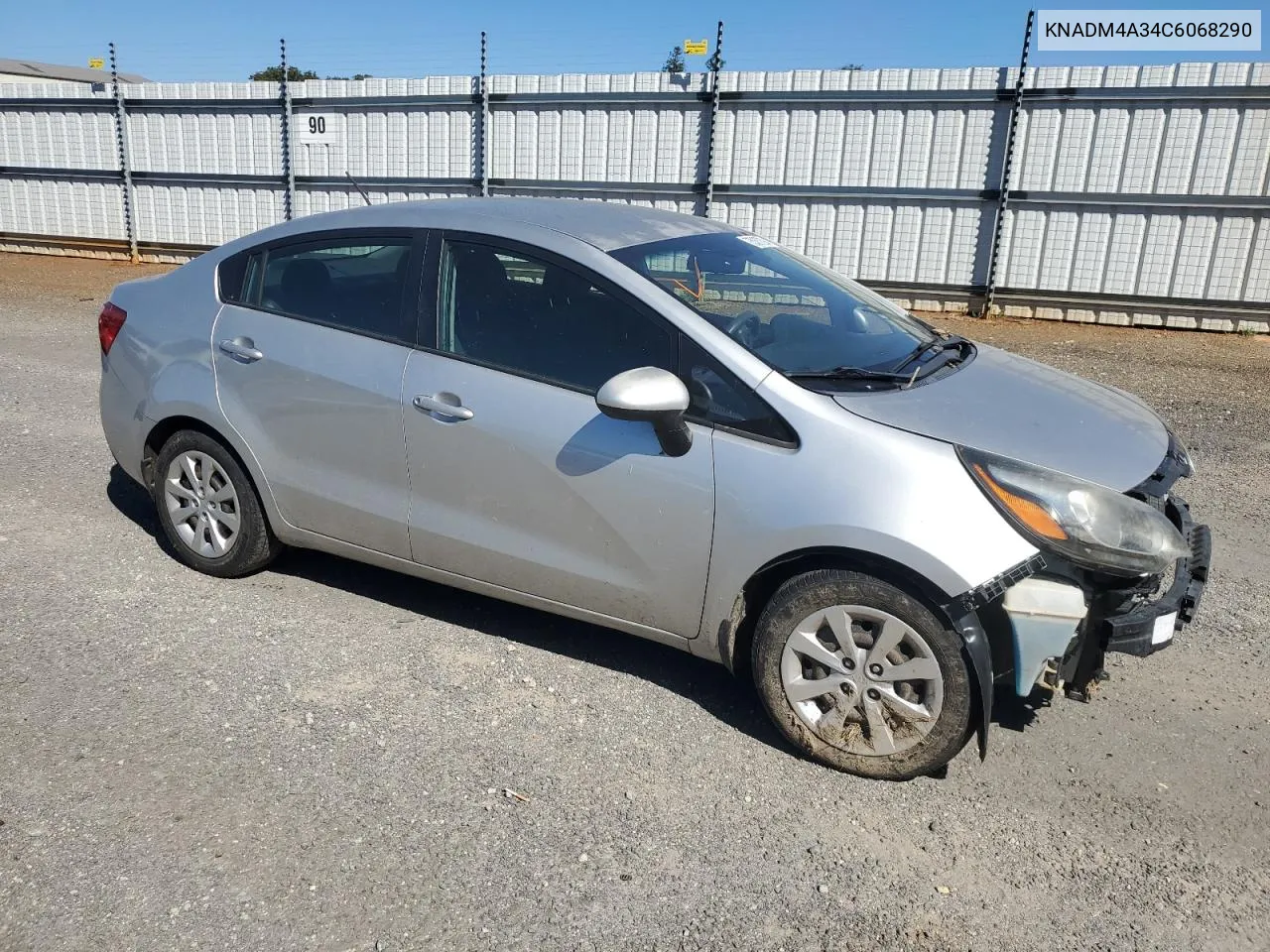 2012 Kia Rio Lx VIN: KNADM4A34C6068290 Lot: 75387894