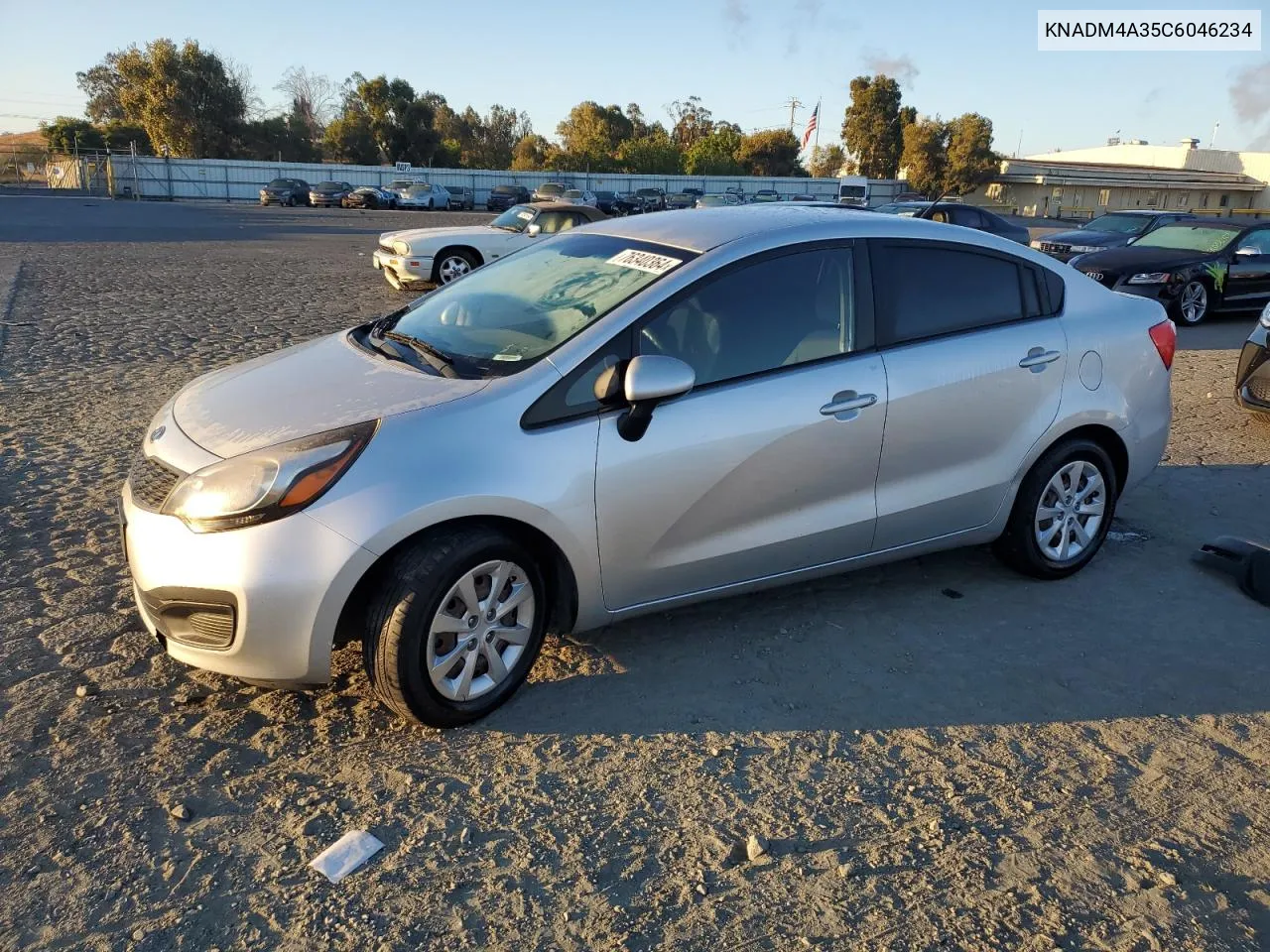 2012 Kia Rio Lx VIN: KNADM4A35C6046234 Lot: 76340364