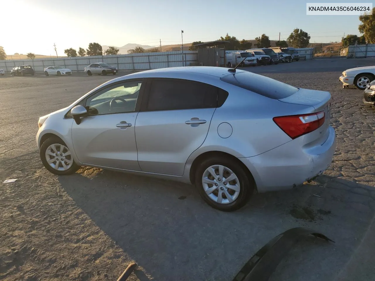 2012 Kia Rio Lx VIN: KNADM4A35C6046234 Lot: 76340364