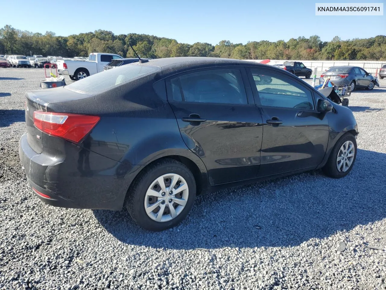 2012 Kia Rio Lx VIN: KNADM4A35C6091741 Lot: 76756494