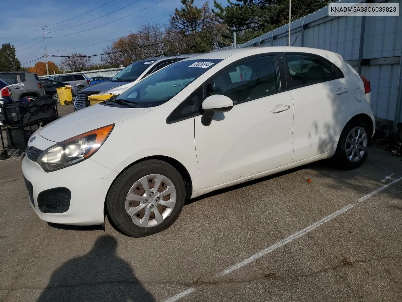 2012 Kia Rio Lx VIN: KNADM5A33C6039823 Lot: 78028354