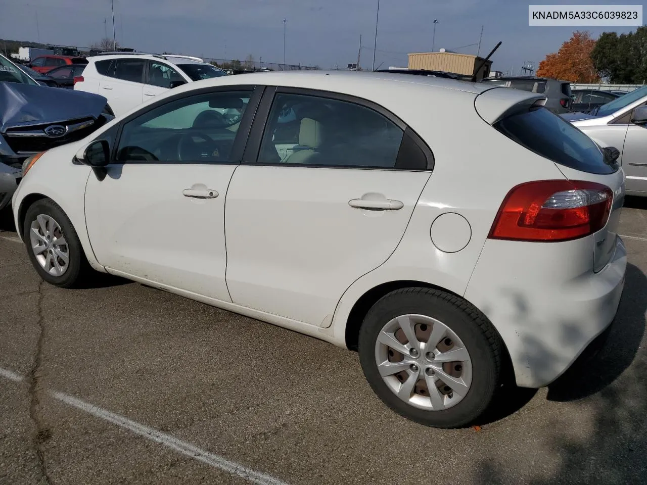 2012 Kia Rio Lx VIN: KNADM5A33C6039823 Lot: 78028354