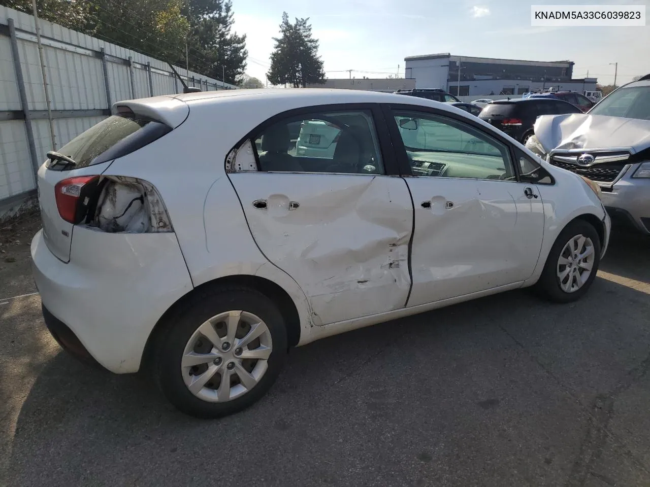 2012 Kia Rio Lx VIN: KNADM5A33C6039823 Lot: 78028354