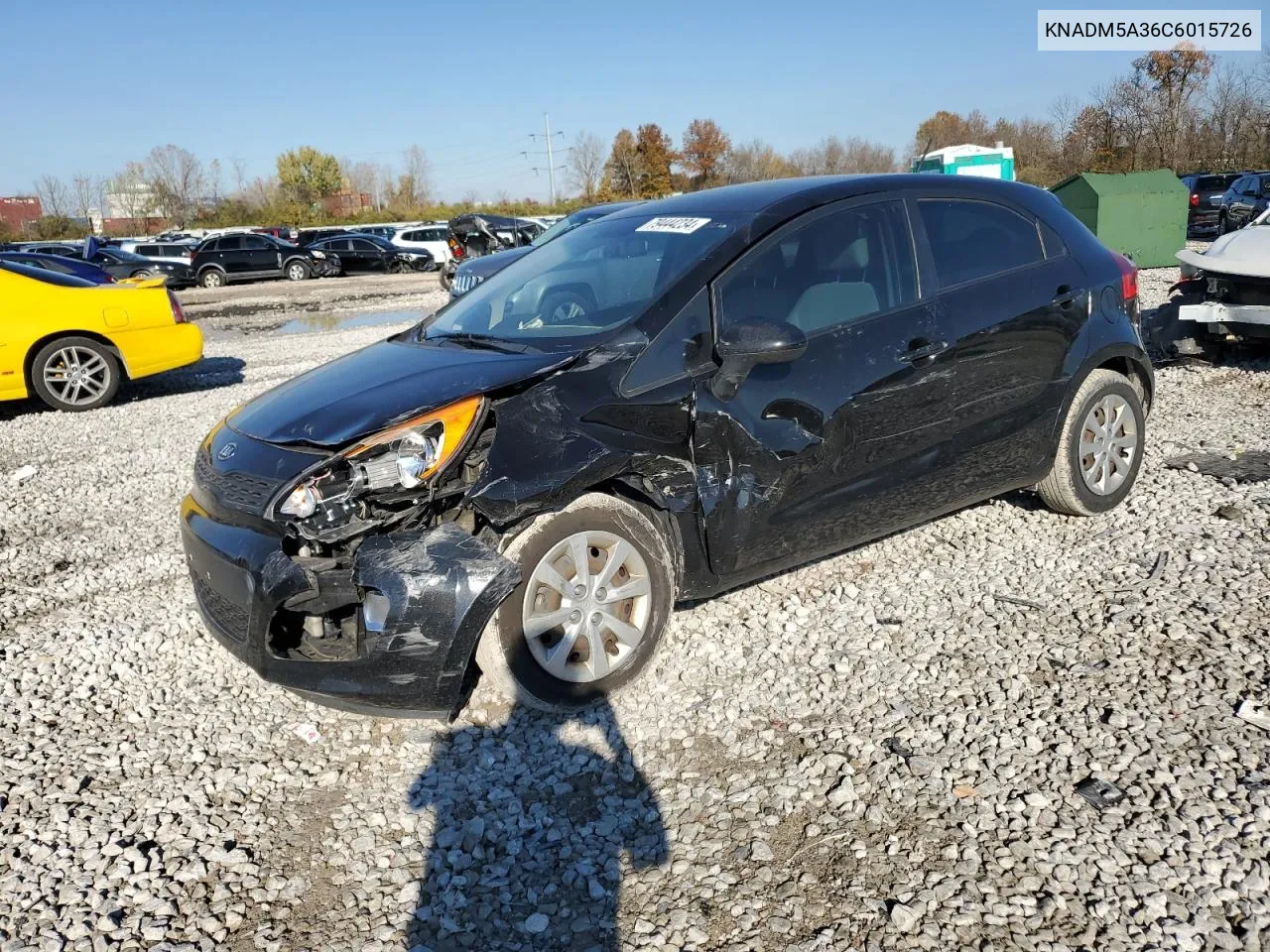 KNADM5A36C6015726 2012 Kia Rio Lx