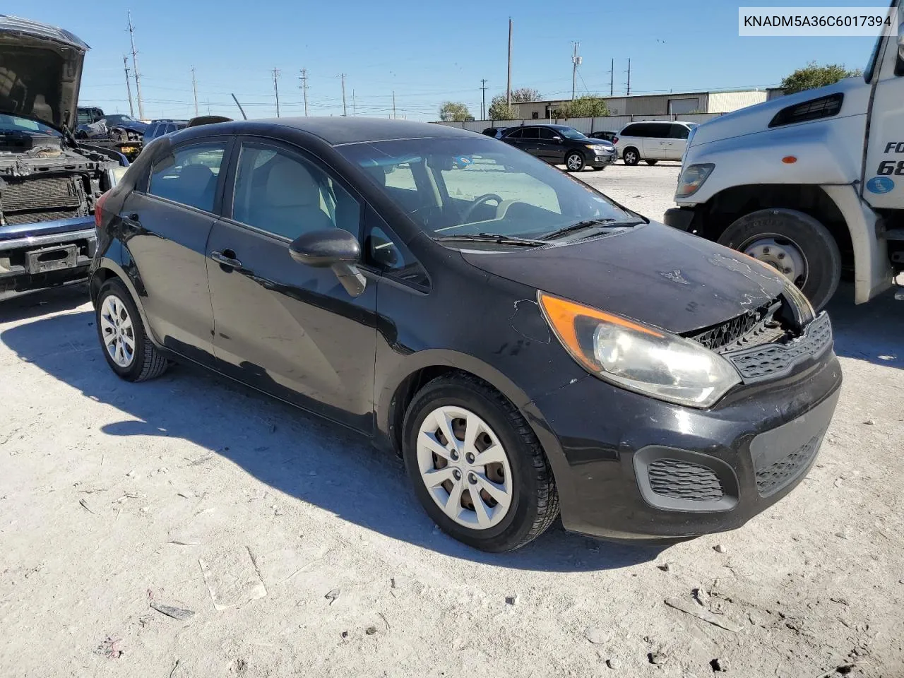 2012 Kia Rio Lx VIN: KNADM5A36C6017394 Lot: 80792054