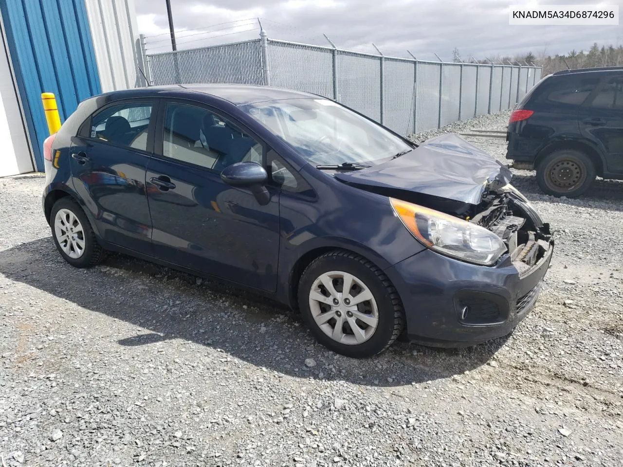 2013 Kia Rio Lx VIN: KNADM5A34D6874296 Lot: 50093344