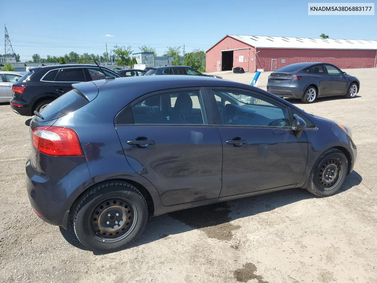 2013 Kia Rio Lx VIN: KNADM5A38D6883177 Lot: 55521284