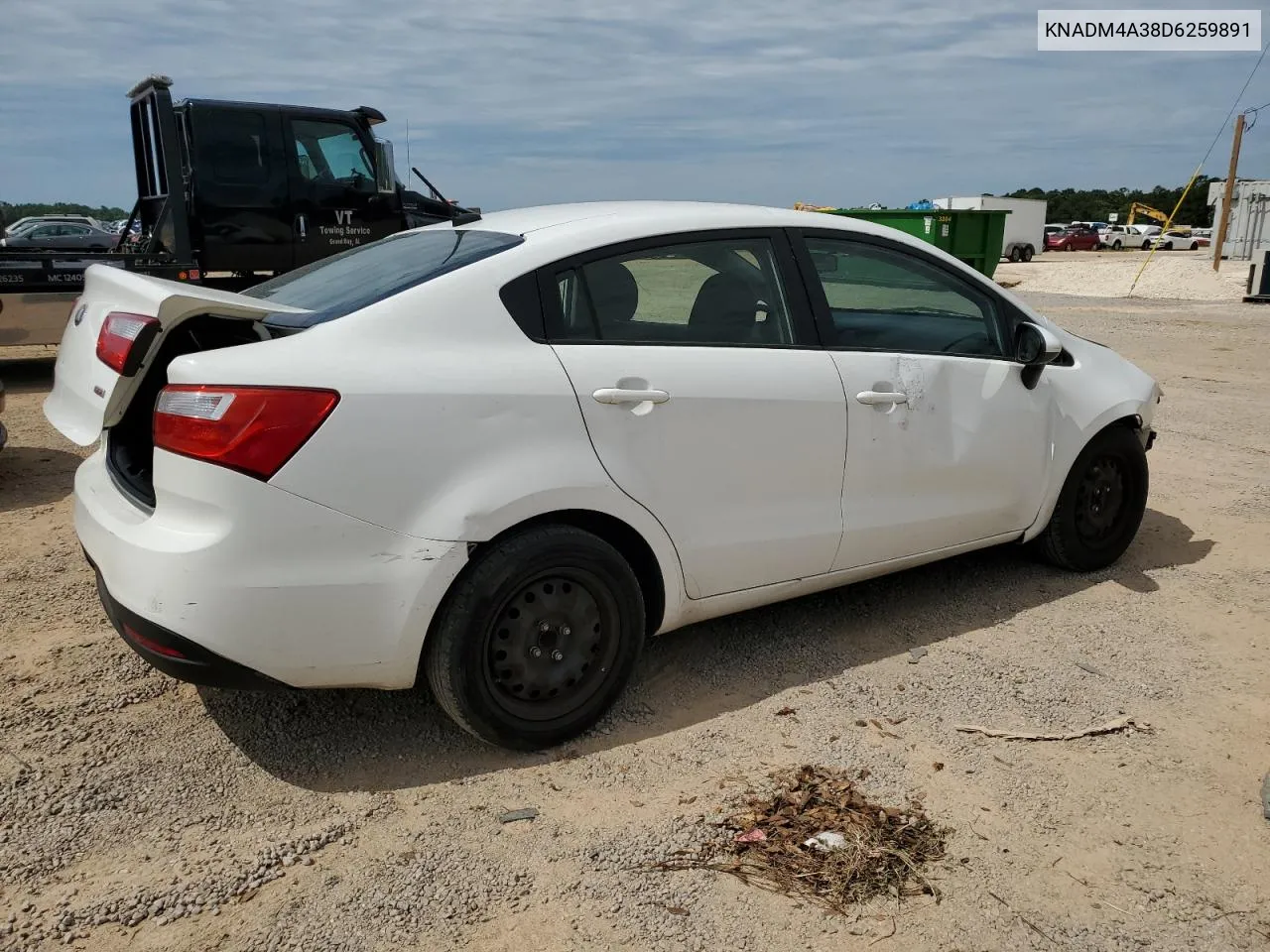 2013 Kia Rio Lx VIN: KNADM4A38D6259891 Lot: 56491804