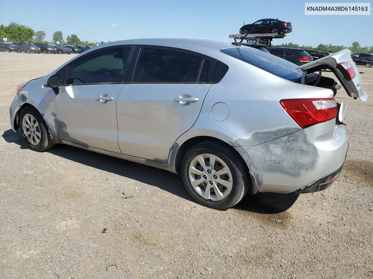 2013 Kia Rio Lx VIN: KNADM4A38D6145163 Lot: 57280534