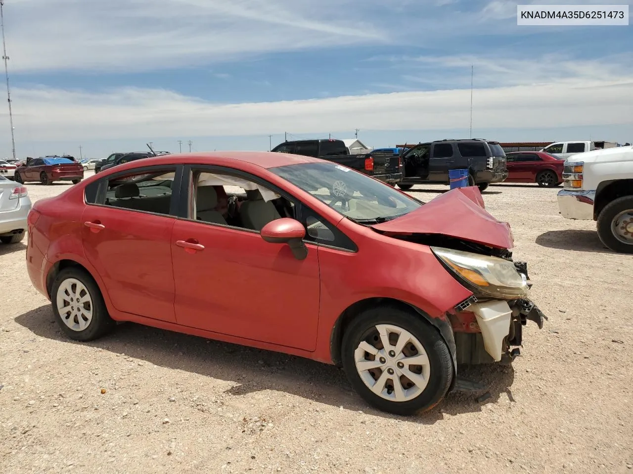 2013 Kia Rio Lx VIN: KNADM4A35D6251473 Lot: 57510964