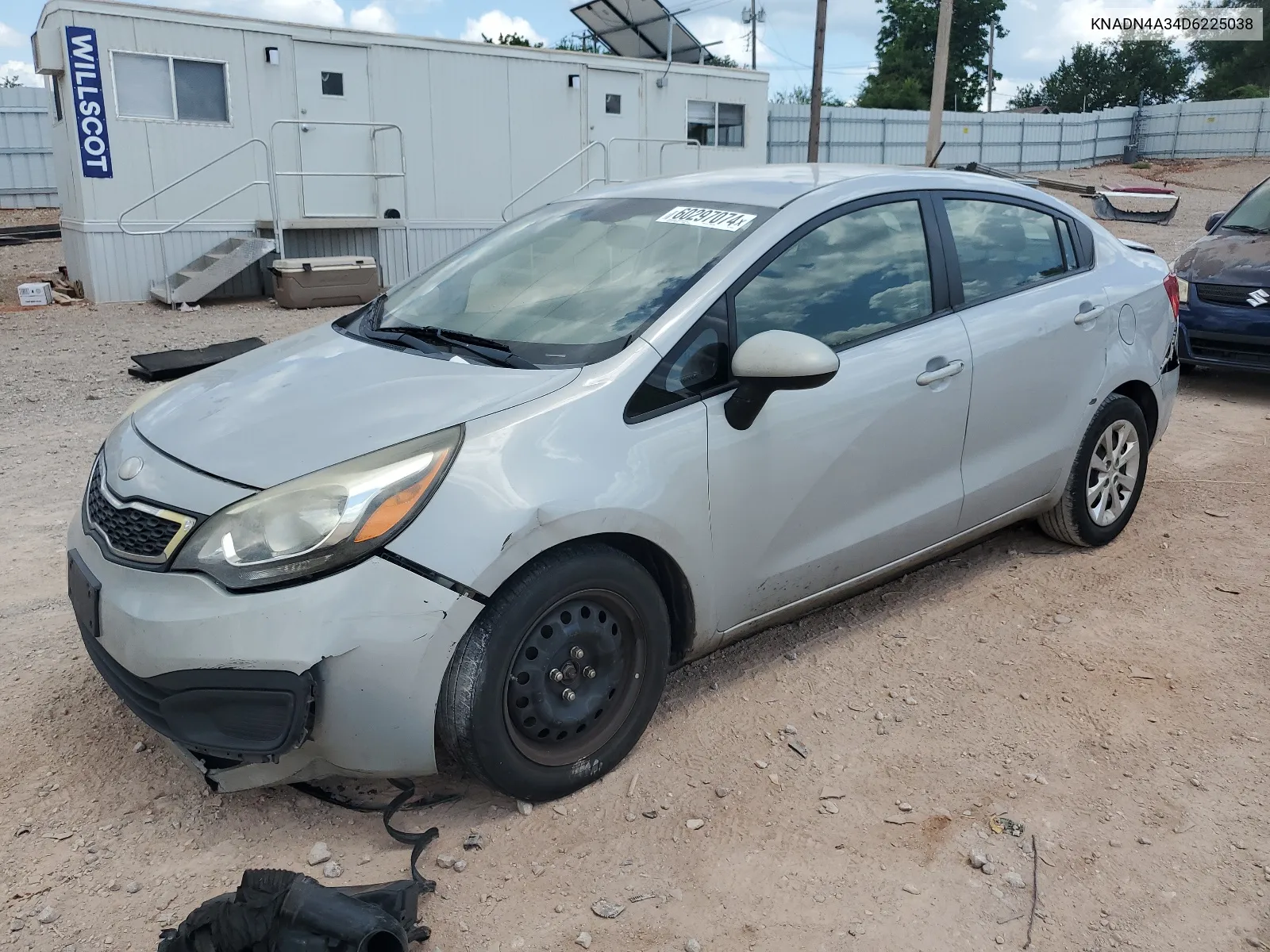 2013 Kia Rio Ex VIN: KNADN4A34D6225038 Lot: 60297074