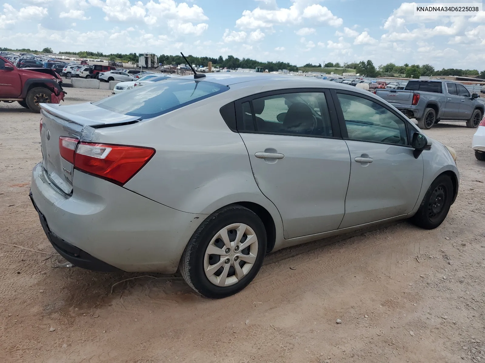 2013 Kia Rio Ex VIN: KNADN4A34D6225038 Lot: 60297074