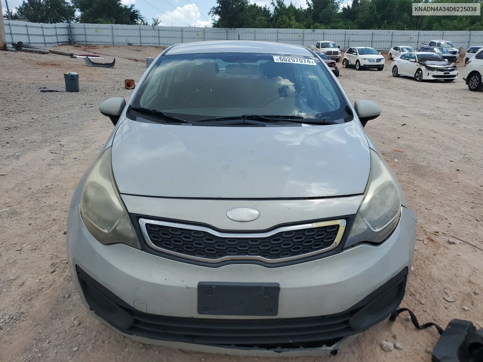 2013 Kia Rio Ex VIN: KNADN4A34D6225038 Lot: 60297074