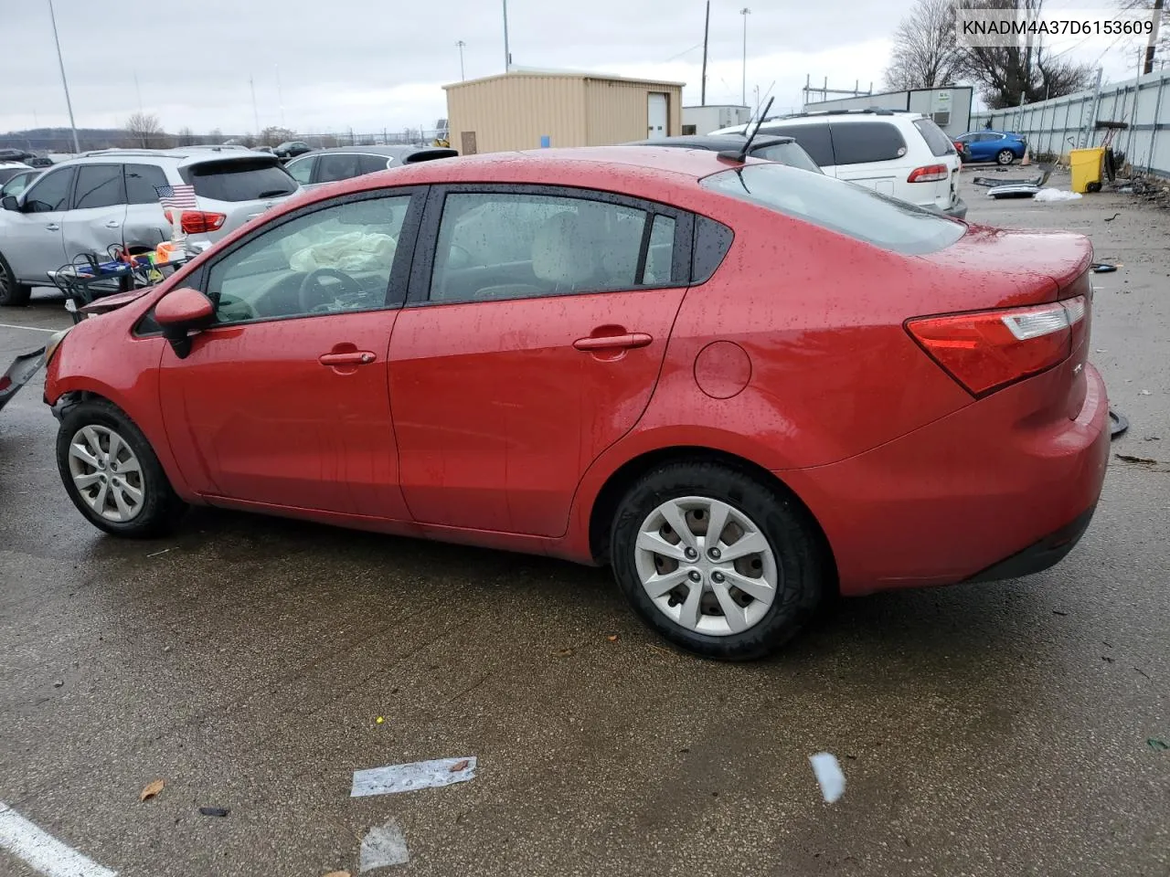 2013 Kia Rio Lx VIN: KNADM4A37D6153609 Lot: 61334374