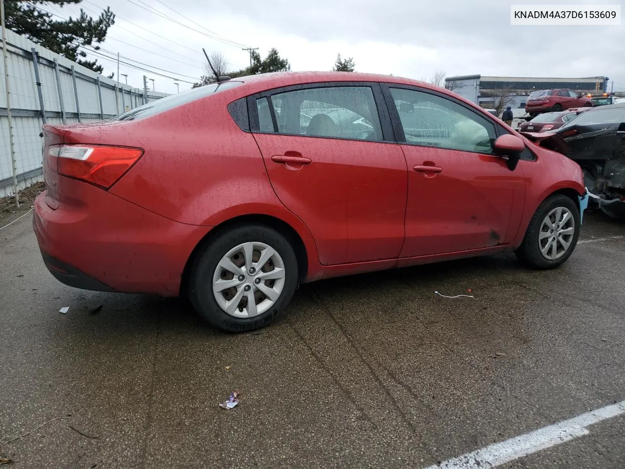 2013 Kia Rio Lx VIN: KNADM4A37D6153609 Lot: 61334374