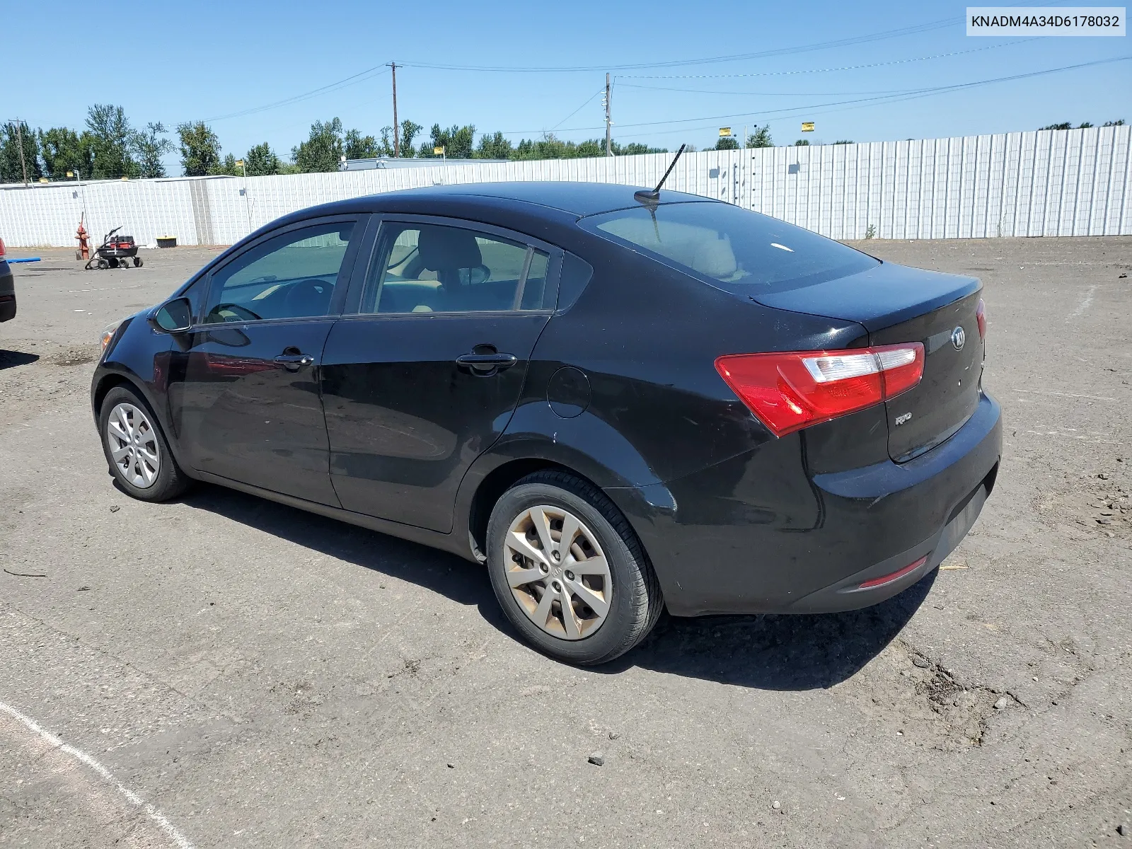 2013 Kia Rio Lx VIN: KNADM4A34D6178032 Lot: 61942004