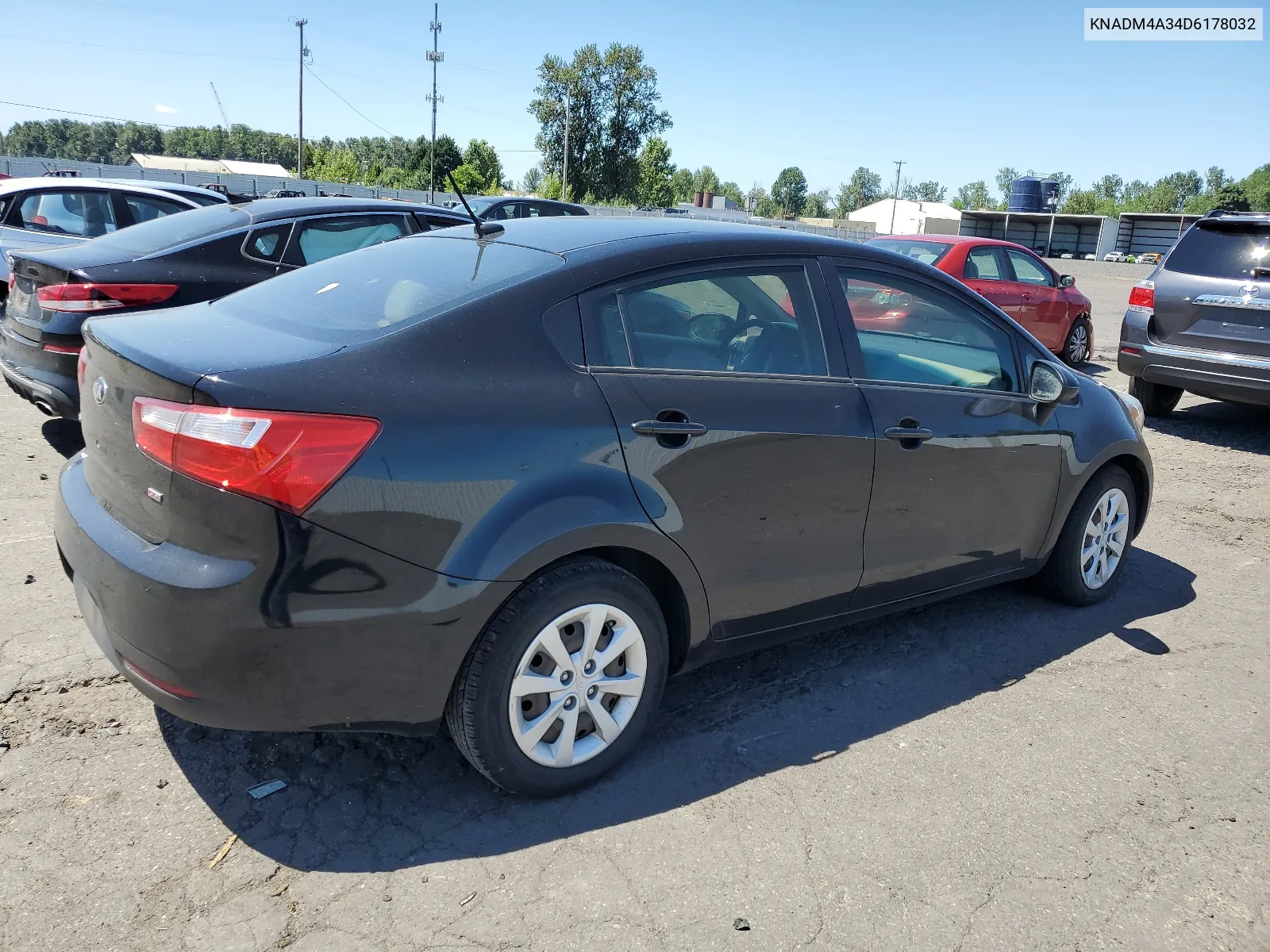 2013 Kia Rio Lx VIN: KNADM4A34D6178032 Lot: 61942004