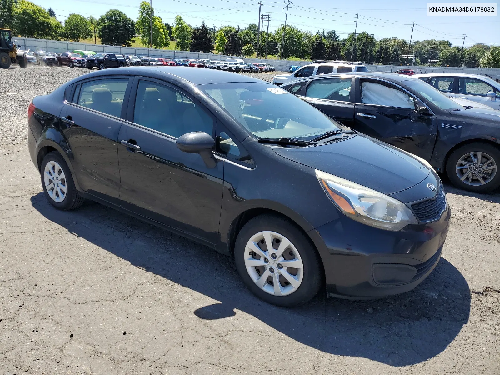 2013 Kia Rio Lx VIN: KNADM4A34D6178032 Lot: 61942004