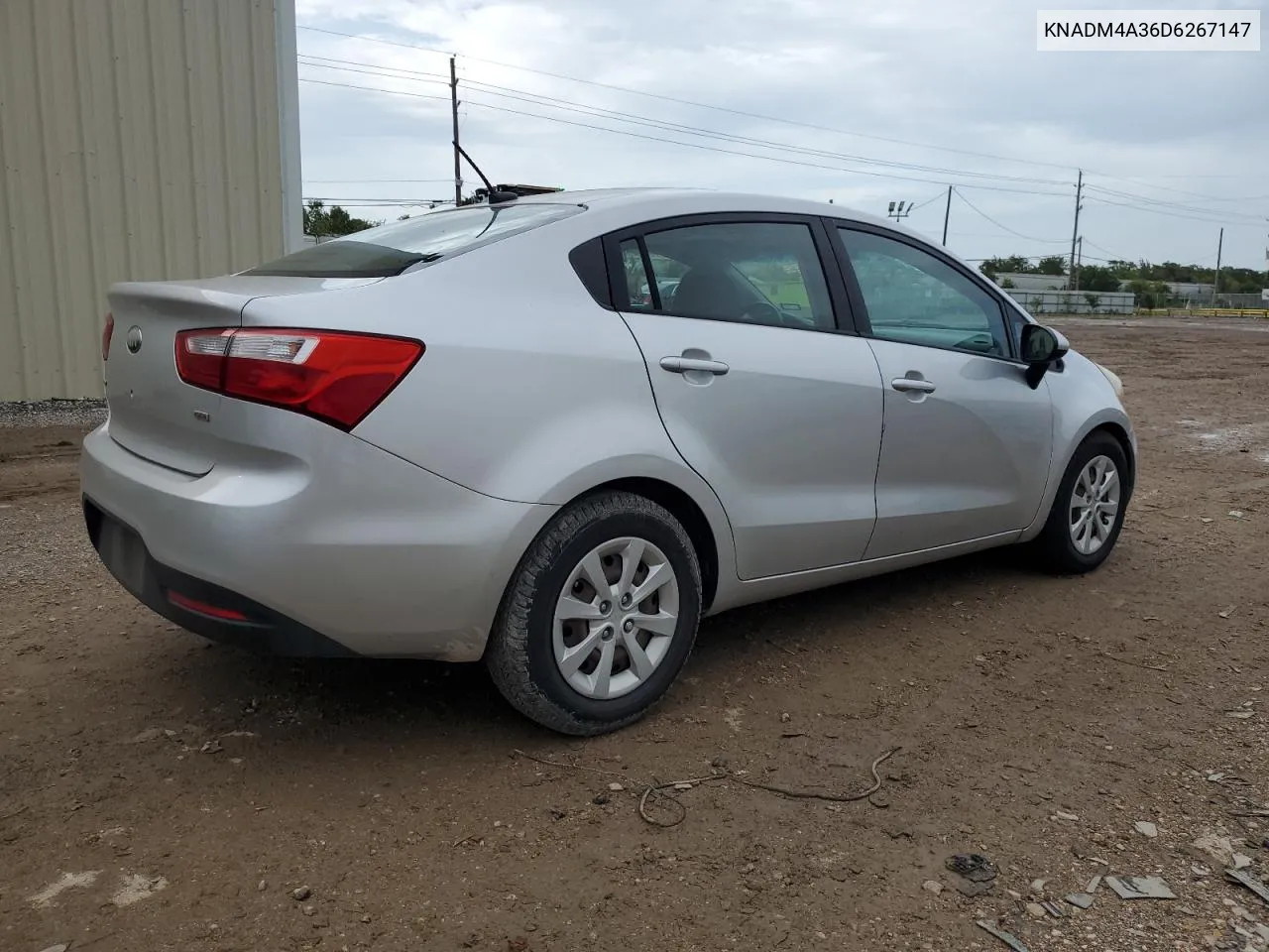 2013 Kia Rio Lx VIN: KNADM4A36D6267147 Lot: 63009834