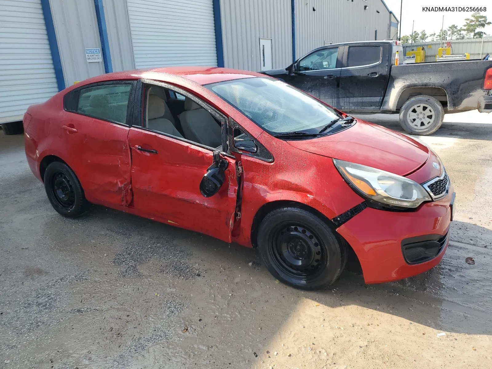 2013 Kia Rio Lx VIN: KNADM4A31D6256668 Lot: 63052534