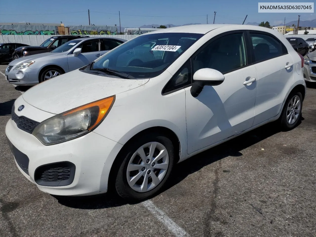 2013 Kia Rio Lx VIN: KNADM5A35D6307045 Lot: 63512104