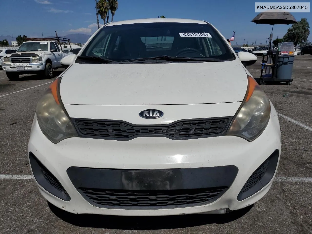 2013 Kia Rio Lx VIN: KNADM5A35D6307045 Lot: 63512104