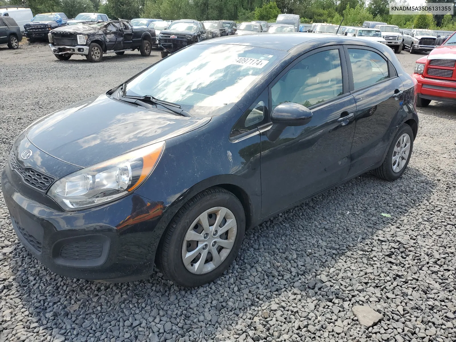 2013 Kia Rio Lx VIN: KNADM5A35D6131355 Lot: 64097174