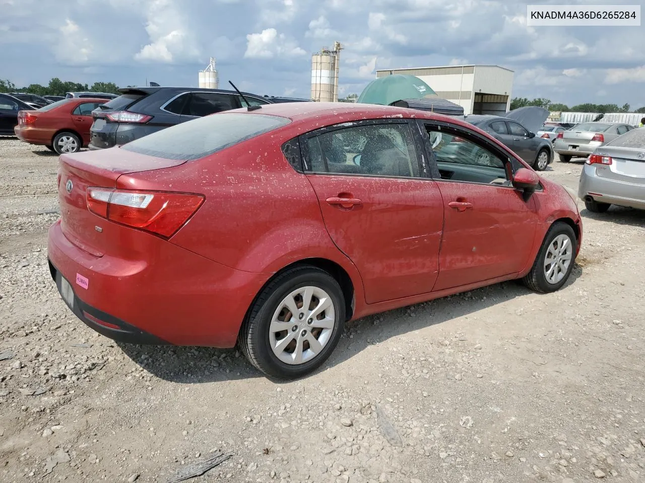 2013 Kia Rio Lx VIN: KNADM4A36D6265284 Lot: 64213574