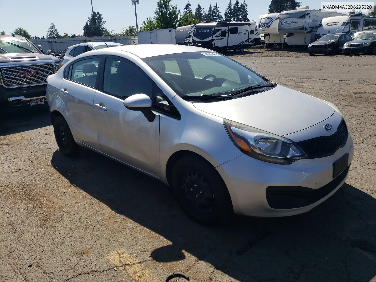 2013 Kia Rio Lx VIN: KNADM4A32D6295320 Lot: 64588544