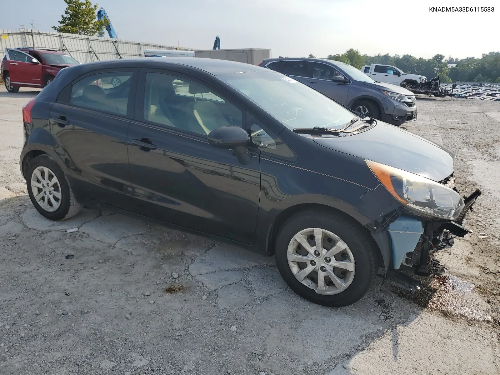 2013 Kia Rio Lx VIN: KNADM5A33D6115588 Lot: 64748114