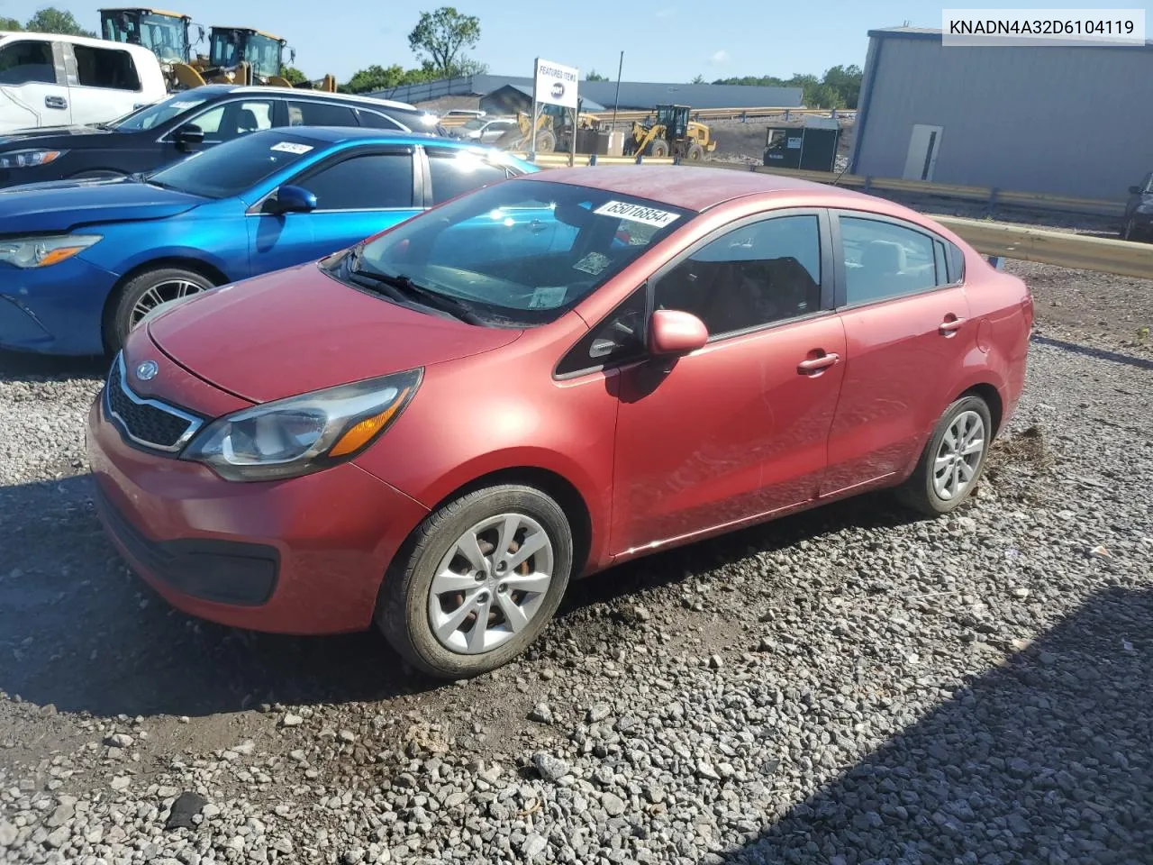 2013 Kia Rio Ex VIN: KNADN4A32D6104119 Lot: 65016854