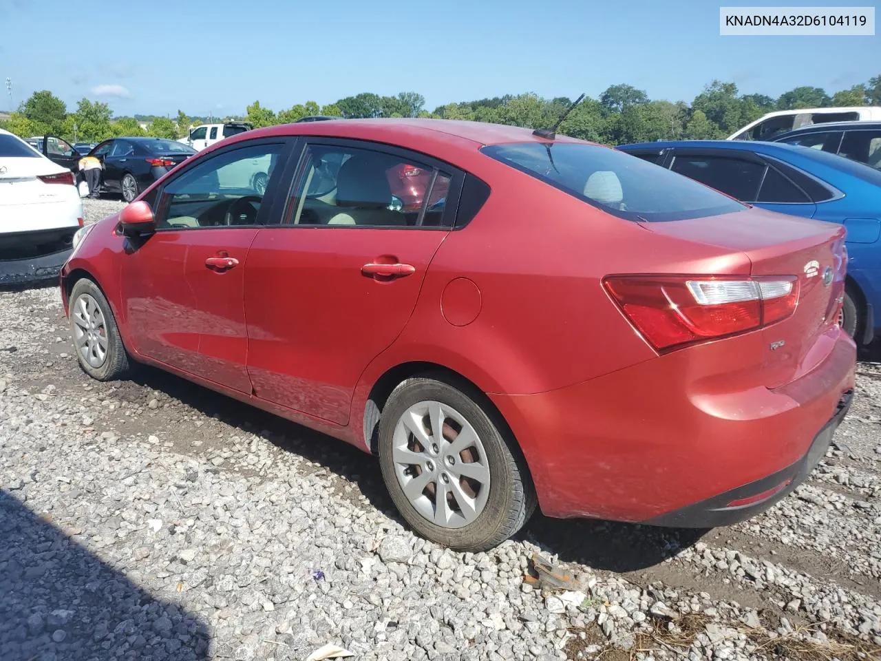 2013 Kia Rio Ex VIN: KNADN4A32D6104119 Lot: 65016854