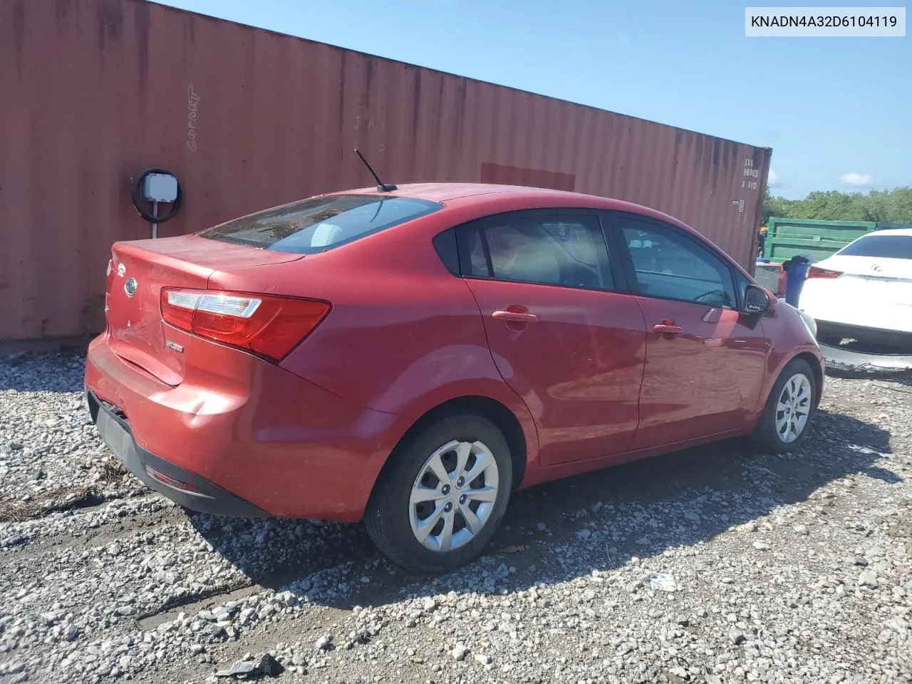 2013 Kia Rio Ex VIN: KNADN4A32D6104119 Lot: 65016854