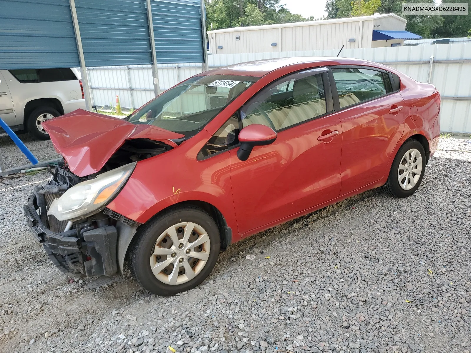 2013 Kia Rio Lx VIN: KNADM4A3XD6228495 Lot: 67118254