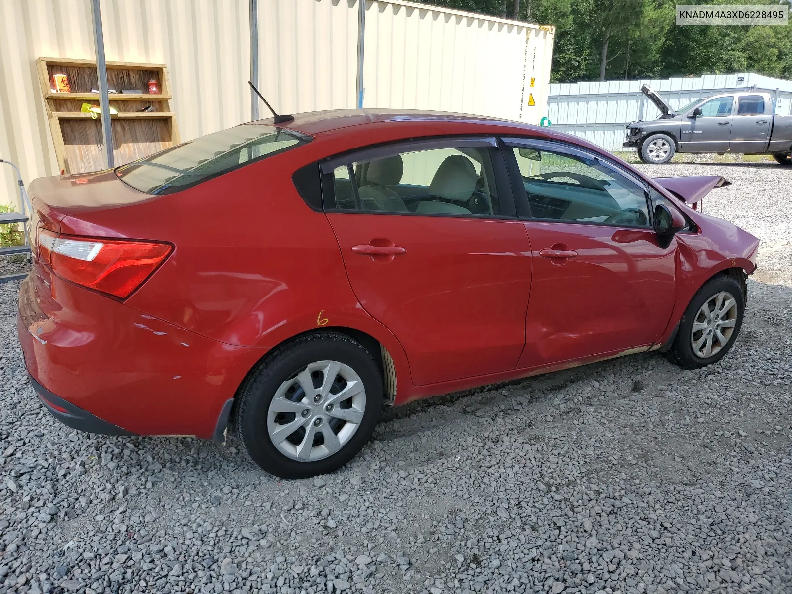 2013 Kia Rio Lx VIN: KNADM4A3XD6228495 Lot: 67118254