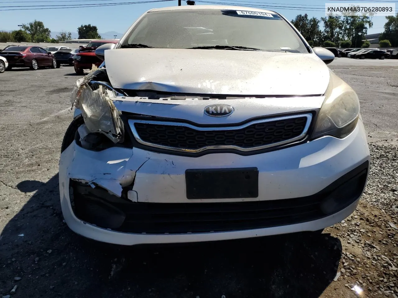 2013 Kia Rio Lx VIN: KNADM4A37D6280893 Lot: 67600104