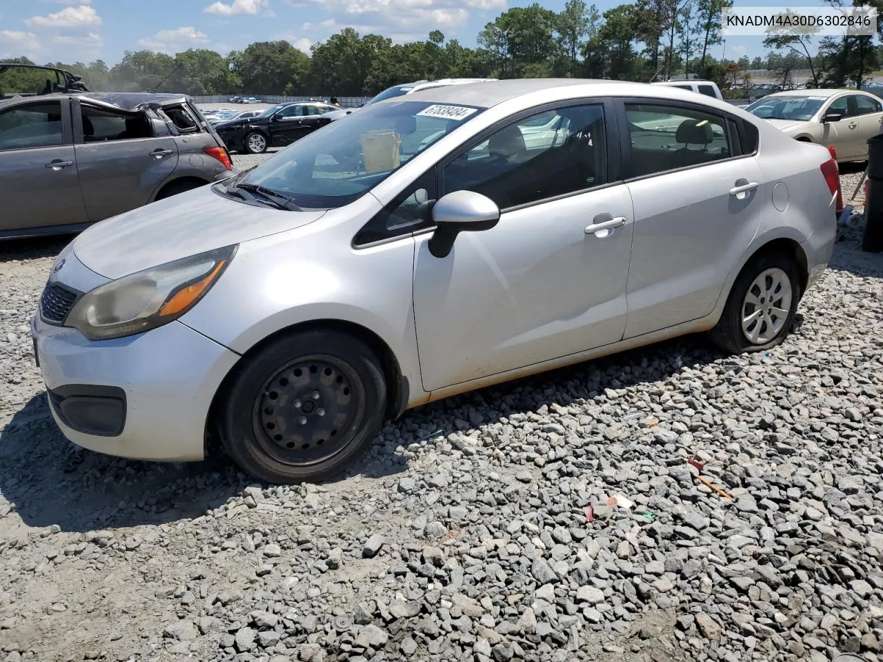 2013 Kia Rio Lx VIN: KNADM4A30D6302846 Lot: 67838484