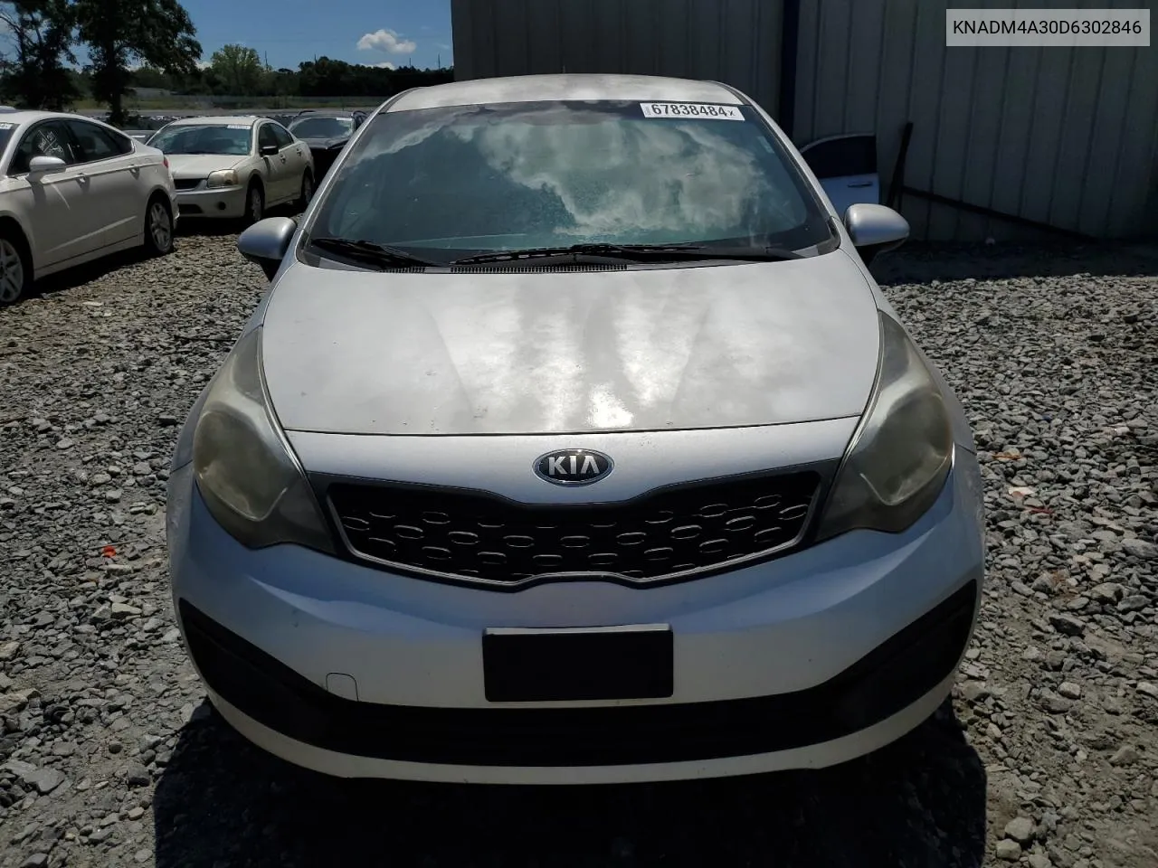 2013 Kia Rio Lx VIN: KNADM4A30D6302846 Lot: 67838484