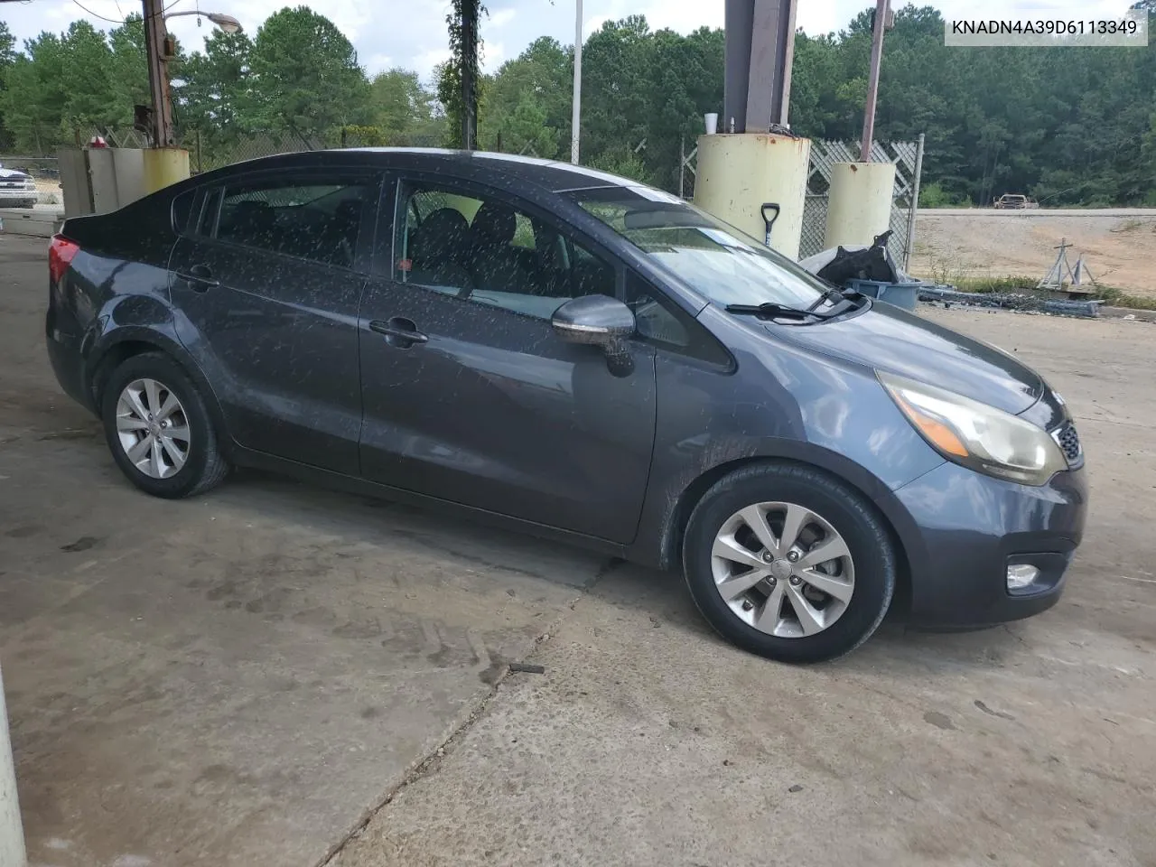 2013 Kia Rio Ex VIN: KNADN4A39D6113349 Lot: 68020634