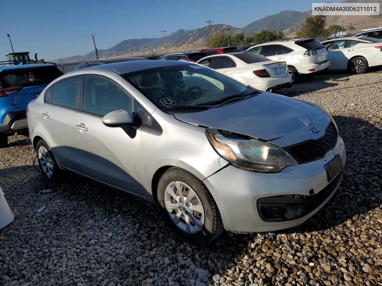 2013 Kia Rio Lx VIN: KNADM4A30D6211012 Lot: 69710004