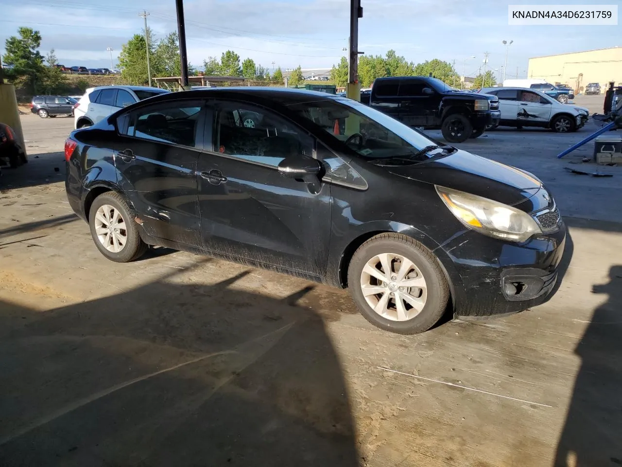 KNADN4A34D6231759 2013 Kia Rio Ex