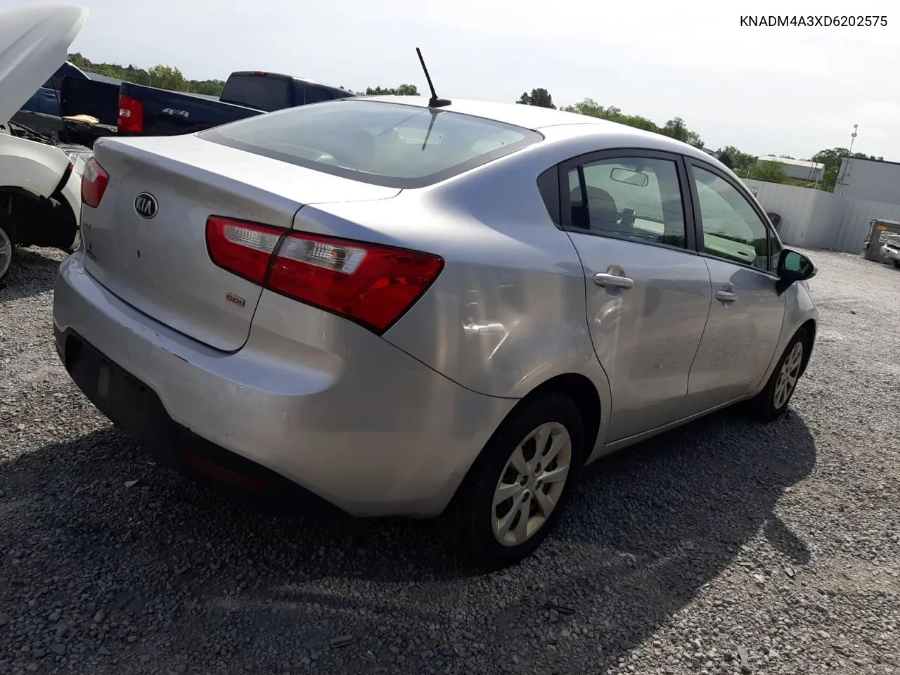 2013 Kia Rio Lx VIN: KNADM4A3XD6202575 Lot: 69979474