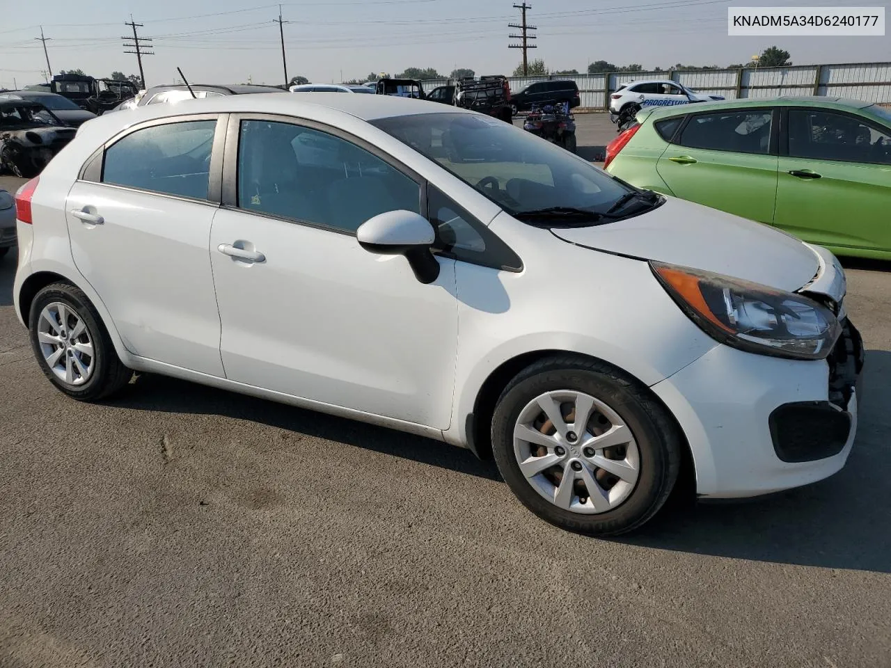 2013 Kia Rio Lx VIN: KNADM5A34D6240177 Lot: 70344784