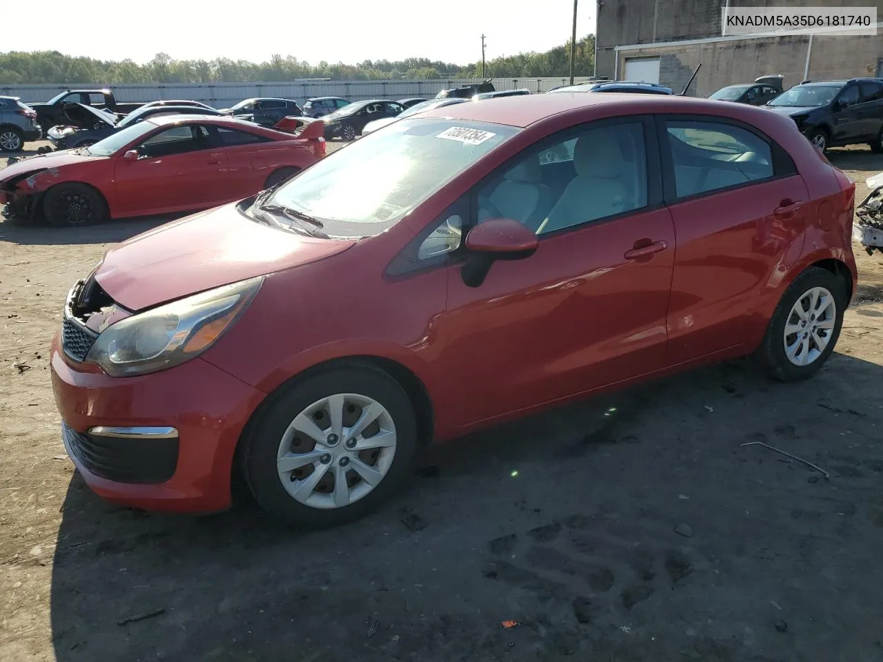 2013 Kia Rio Lx VIN: KNADM5A35D6181740 Lot: 70501354