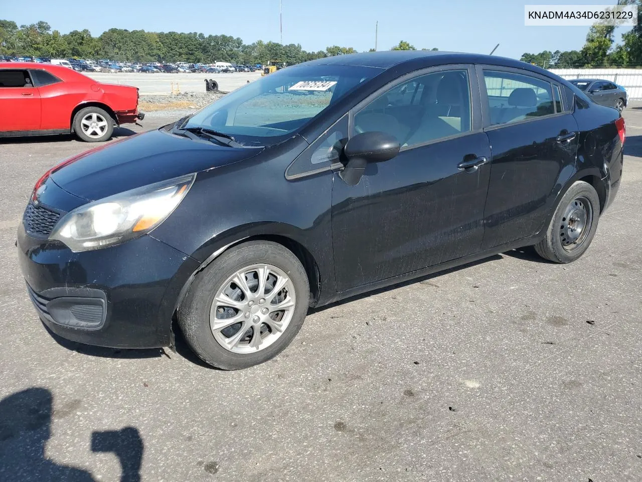 2013 Kia Rio Lx VIN: KNADM4A34D6231229 Lot: 70675734