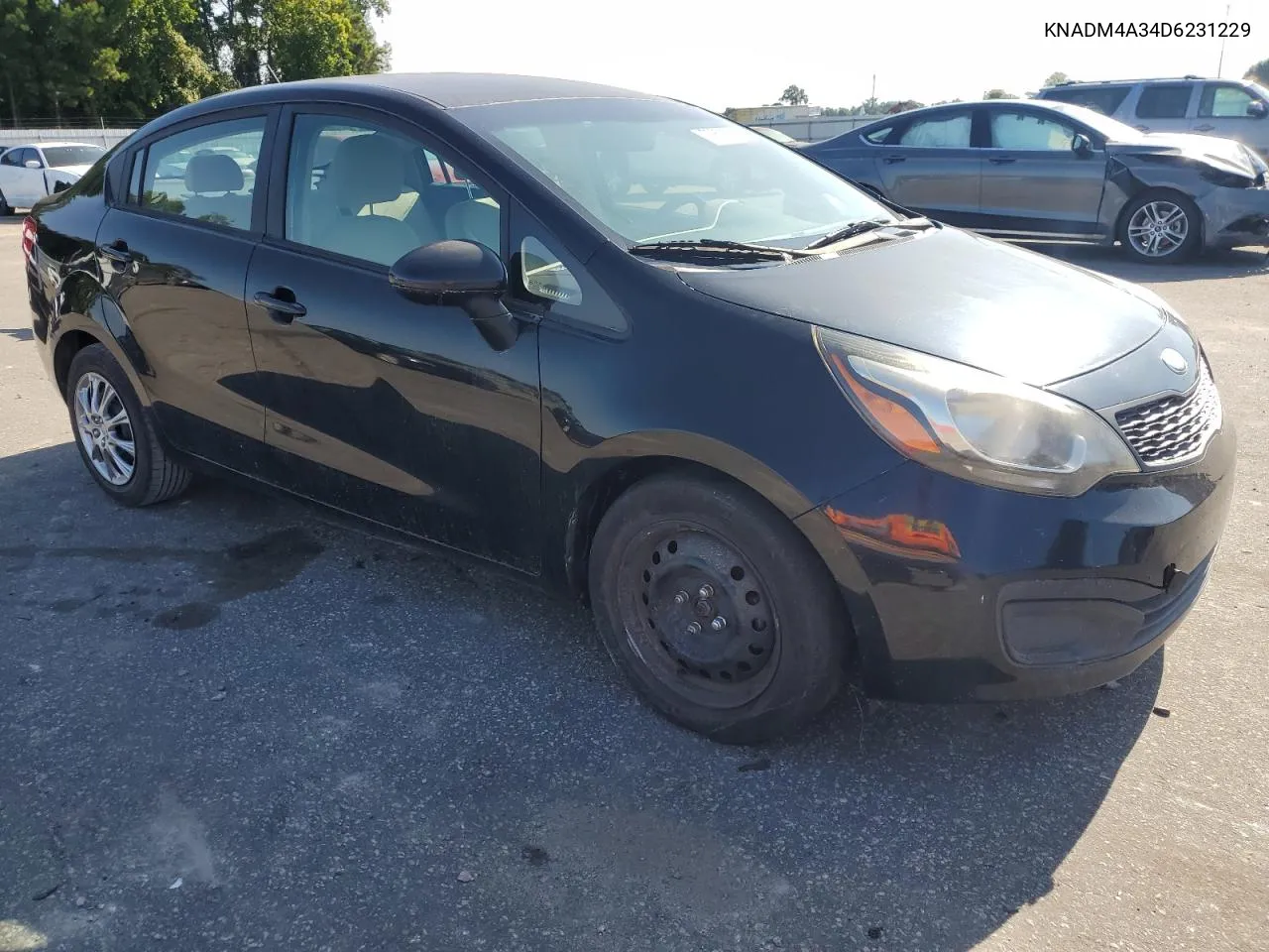 2013 Kia Rio Lx VIN: KNADM4A34D6231229 Lot: 70675734