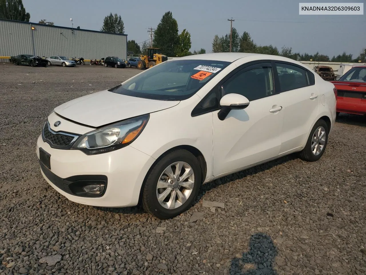 2013 Kia Rio Ex VIN: KNADN4A32D6309603 Lot: 70774234