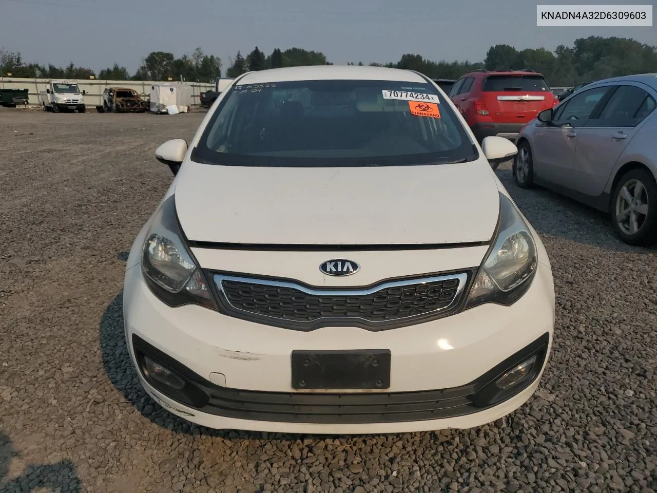 2013 Kia Rio Ex VIN: KNADN4A32D6309603 Lot: 70774234