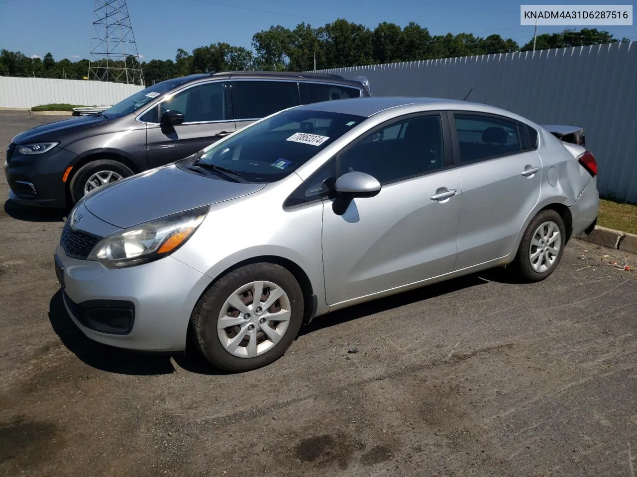 2013 Kia Rio Lx VIN: KNADM4A31D6287516 Lot: 70852374